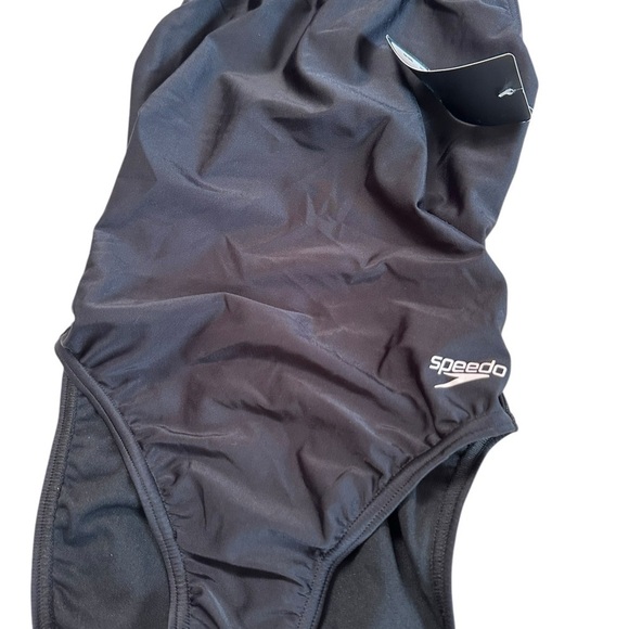 NEW Speedo Women's Swimsuit One Piece Solid Adult, Team Black, 6/32 - Picture 11 of 17